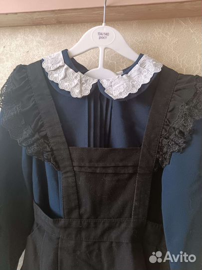 Школьная форма, фартук черный и белый