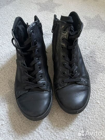 Ботинки для мальчика ecco 34 кожаные