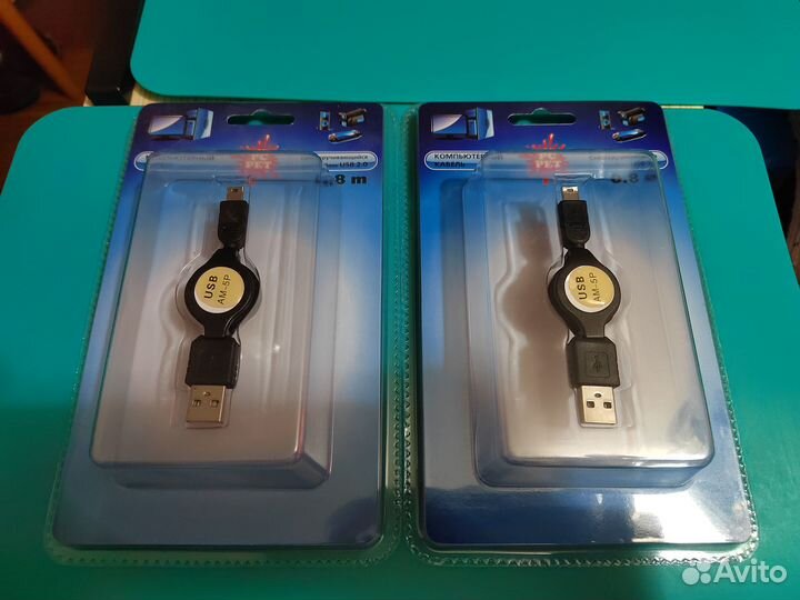 Кабели PC PET mini USB 2.0, удлинитель (новые)