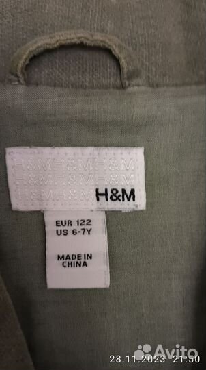 Пиджак для девочки H&M 122