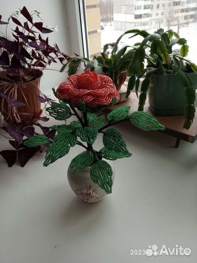 Букет цветов из бисера