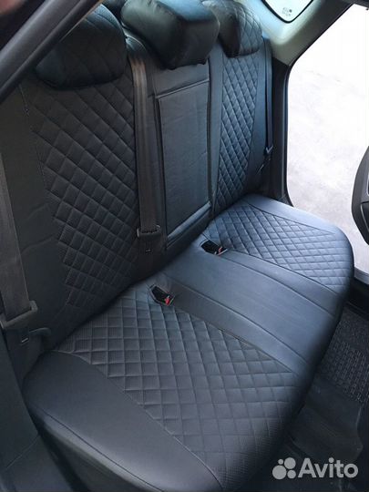 Чехлы Opel Astra Экокожа ромб Автопилот