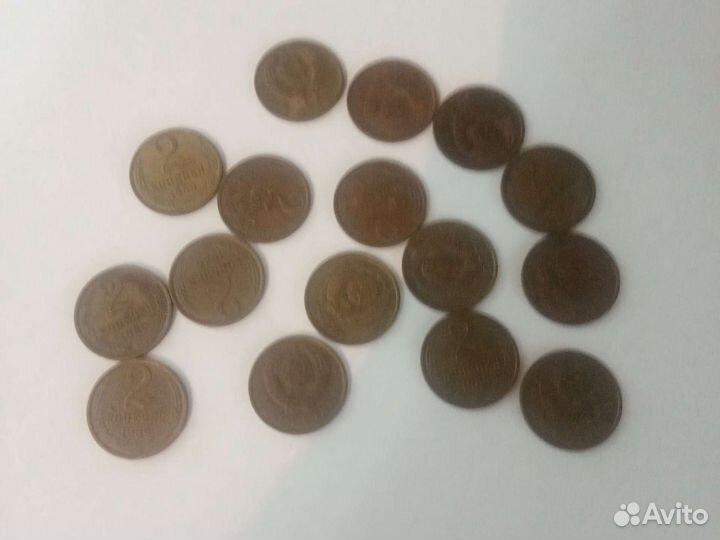 Монеты СССР 1;2; 3; 5 копеек 1961-1991 года
