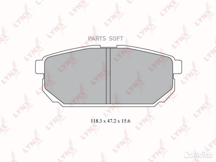Lynxauto BD4413 Колодки тормозные дисковые зад