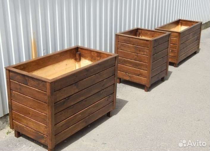 Кашпо для цветов из дерева