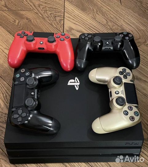 Sony ps4 pro + 4x DualShock + 24 игры