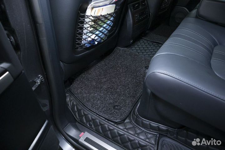 Коврики Land Cruiser Prado 150, 3d из экокожи Люкс
