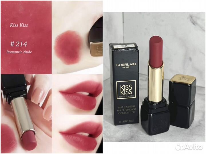 Помада Guerlain Kiss Kiss tender matte 214