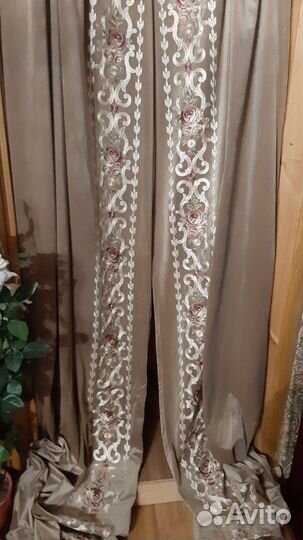 Шторы бархат с вышевкой