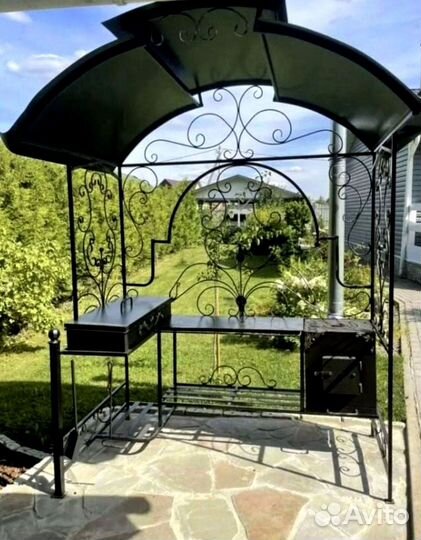 Мангал с печью