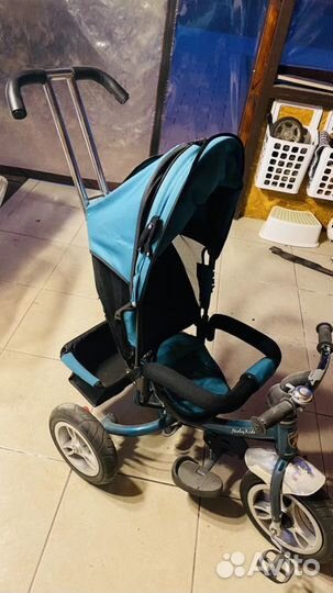 Трехколесный детский велосипед с ручкой бу