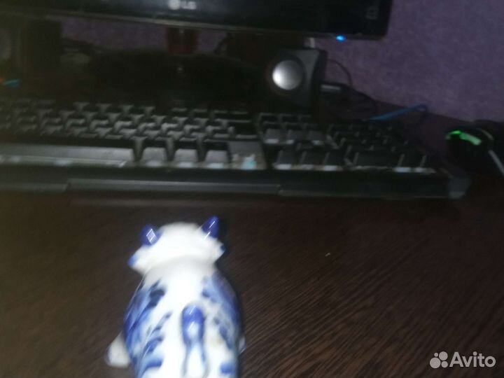 Игрушка бык с фабрики гжель