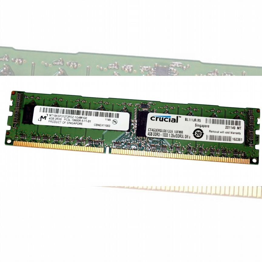 [CT4G3ERSLD81339] Оперативная Память Crucial Ddr3 Ct4g3ersld81339