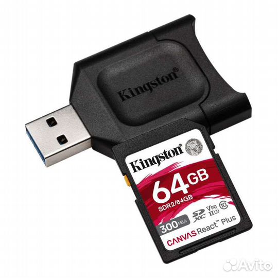 64Gb Kingston Canvas React Plus sdxc UHS-II U3 V90