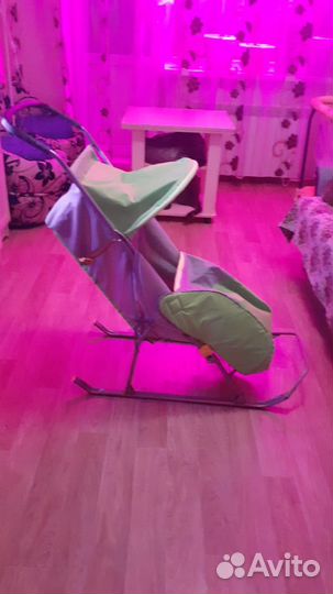 Детские зимние санки коляска бу