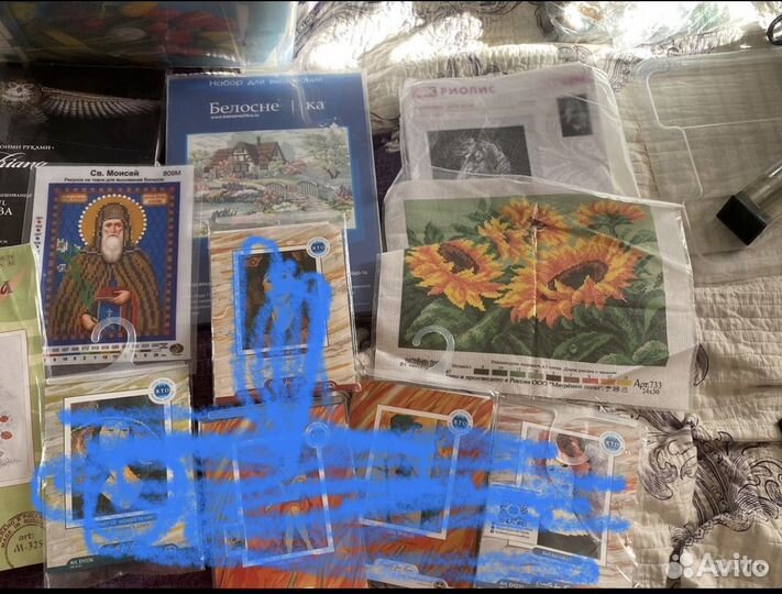 Набор для вышивания остатки и новые