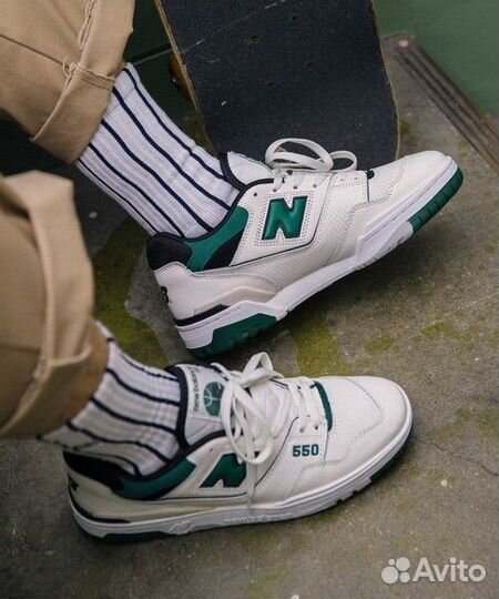 Кеды New Balance 550 Sie Salt Pine Green Оригинал