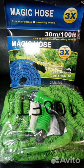 Шланг поливочный с распылителем растягивающийся