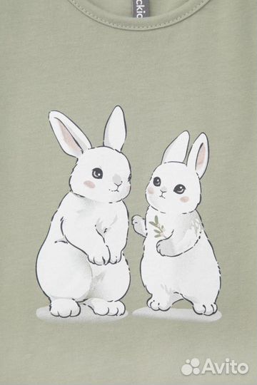 Футболка для девочки Crockid кр 302260 оливк (68)