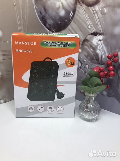 Удлинитель сетевой с USB портами и type-C портом