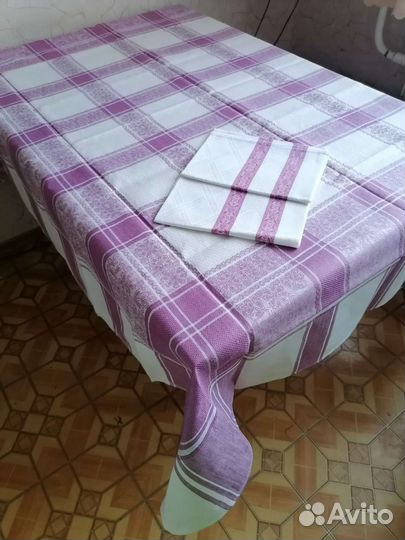 Скатерть лен (Велкие Луки) и полотенца п/л