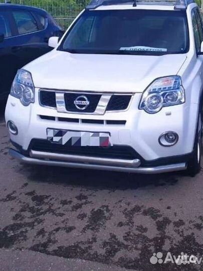 Защита переднего бампера nissan x-trail t31