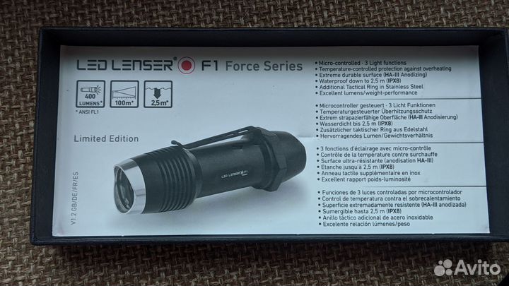 Фонарик LED Lenser f1