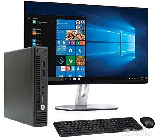 Компактный пк в комплекте c dell 24