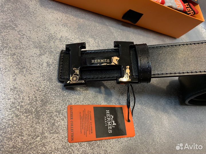 Ремень Hermes кожаный