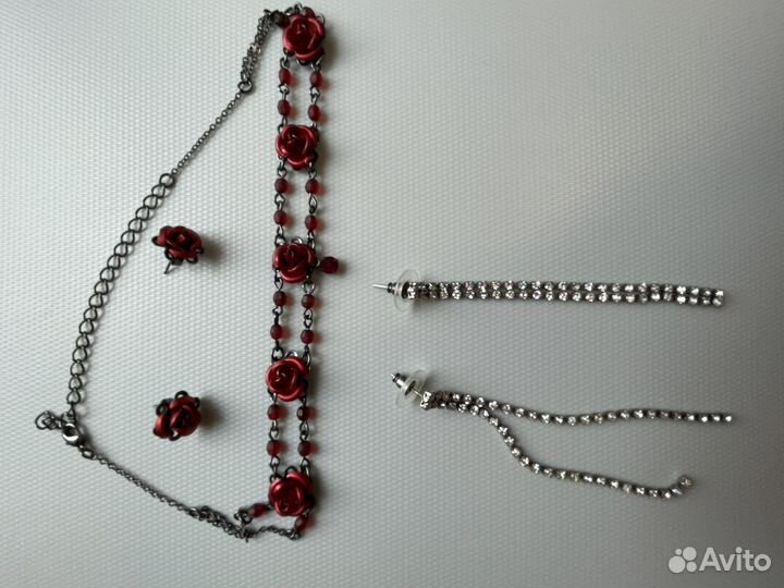 Серьги, подвеска, кольцо, браслет, колье