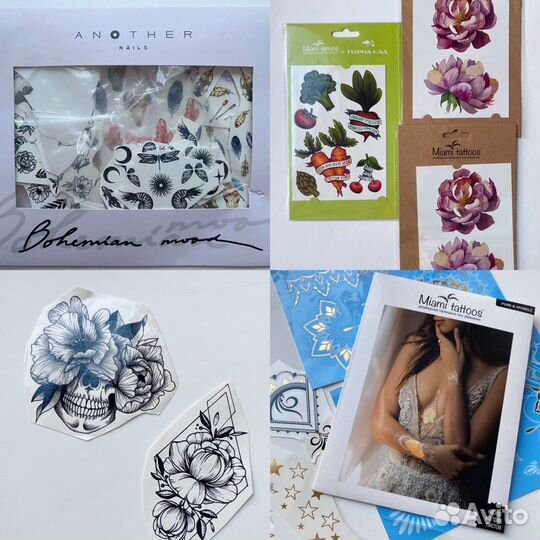 Переводные татуировки Miami Tattoos Слайдеры-тату