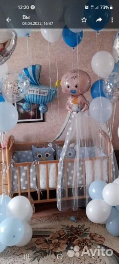 Бортики и балдахин в кроватку