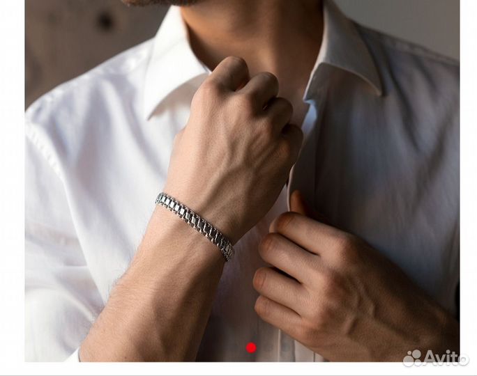 Браслет мужской серебряный Новый