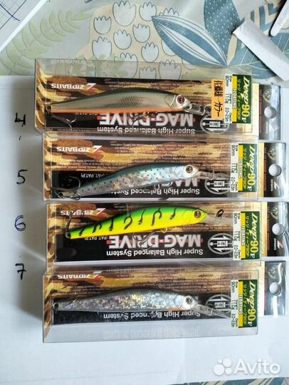 Воблеры Zip baits rigge 90 SP;F;Deep90F