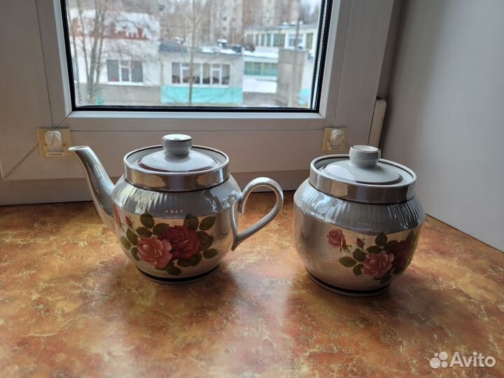 Чайный сервиз ссср.Перламутр.Пролетарий