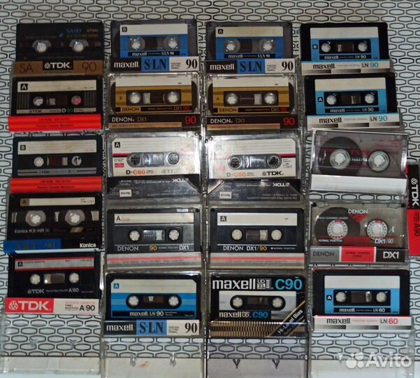 Аудиокассета Maxell LN-90 Denon DX1/90 Maxell S-LN