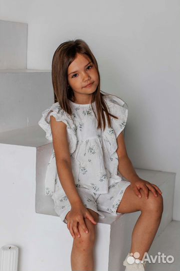 Муслиновый костюм для девочки