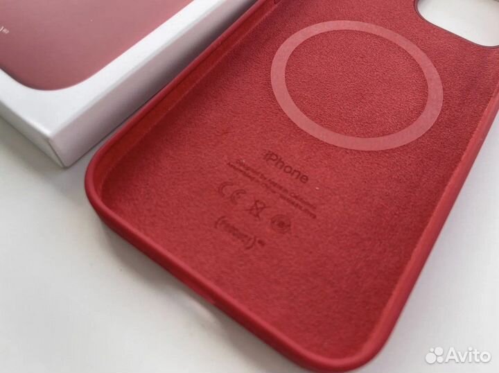 Чехол на iPhone 12 pro max apple silicone case red