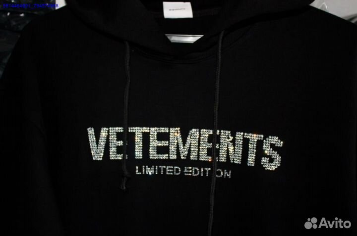 Худи Vetements со стразами vhq (Арт.35731)