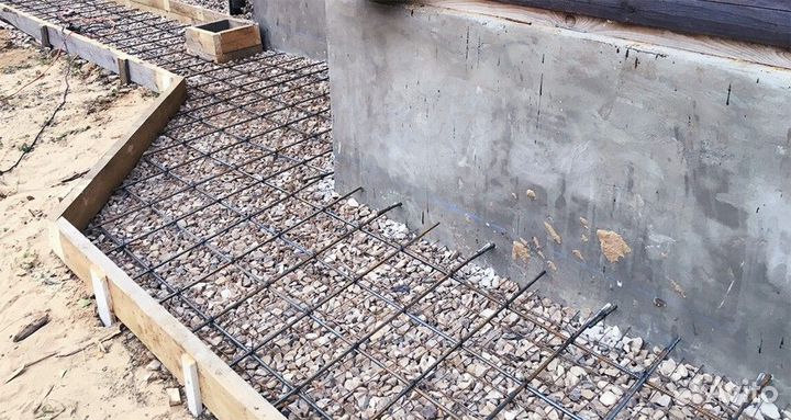 Бетонные работы отмостка