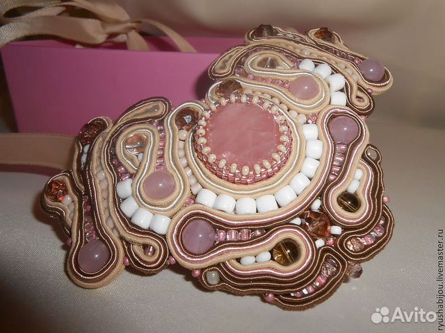 Колье сутажное ручной работы