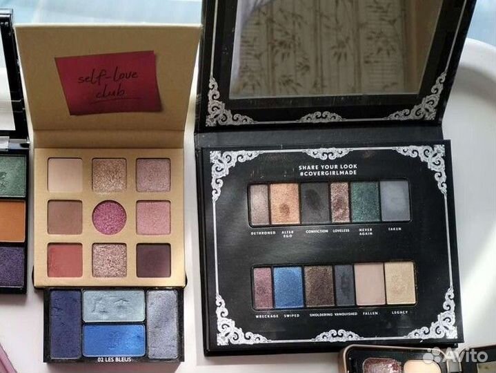 Палетки теней essence, guerlain, smashbox