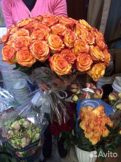 Цветы розы букет