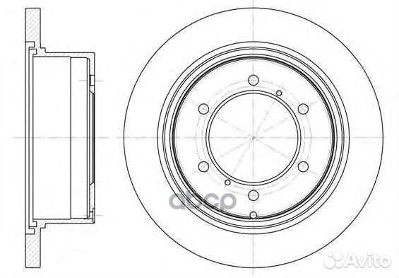 6552.00 диск тормозной задний Mitsubishi Pajer