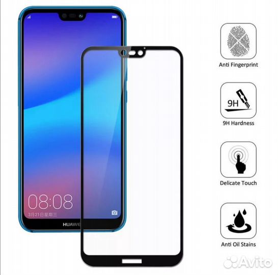 Защитное стекло для huawei p20