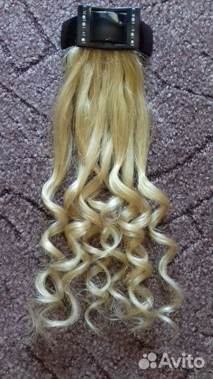 Шиньон - хвост натуральный на заколке