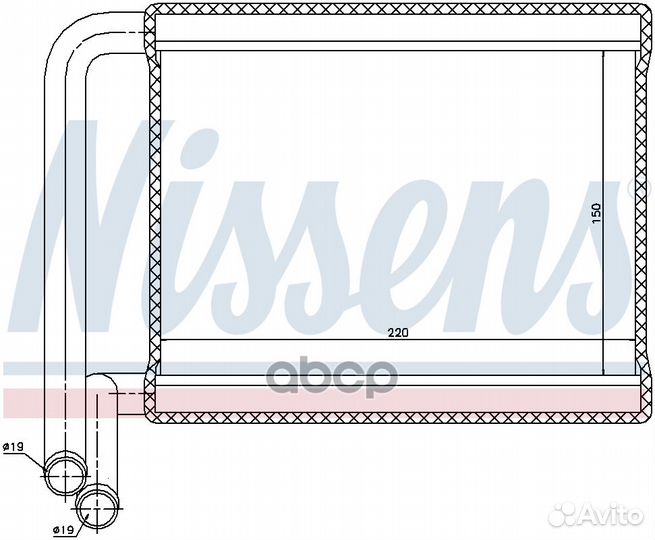 Радиатор печки KIA RIO D 05- 77527 Nissens