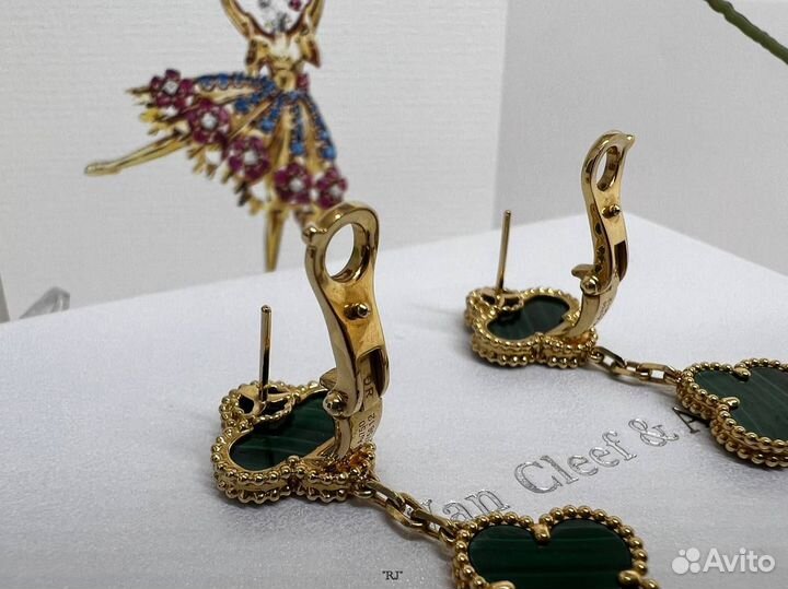 Серьги Van Cleef 18 К золото