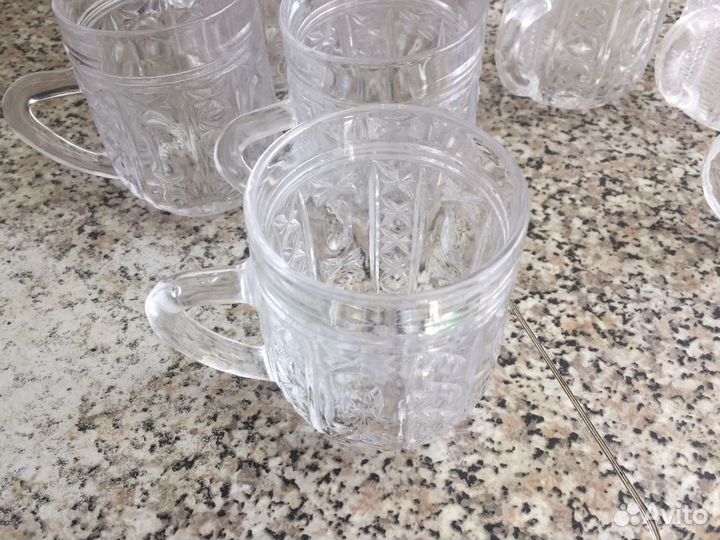 7 шт хрустальных кружек