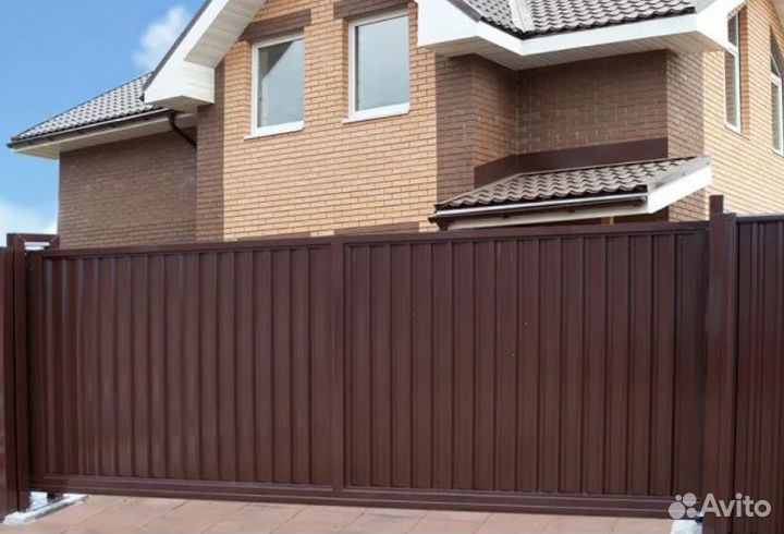Забор из профнастила под ключ под ключ